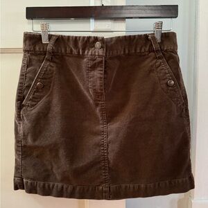 J crew size 6 brown corduroy miniskirt